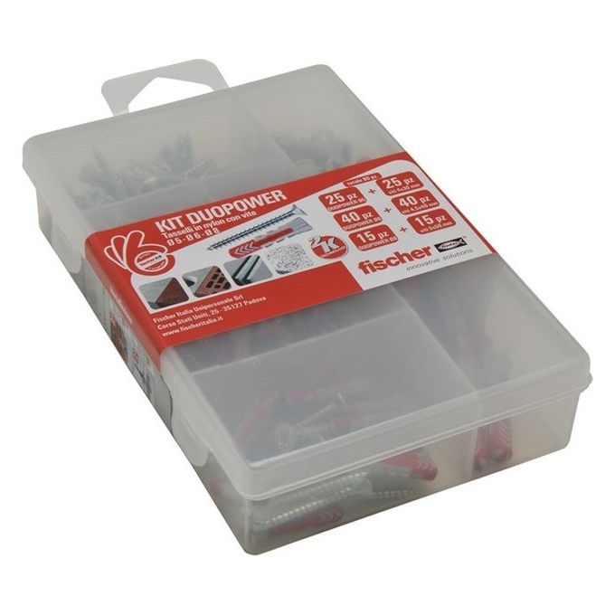 foto del prodotto tasselli nylon duopower kit 80pz fischer