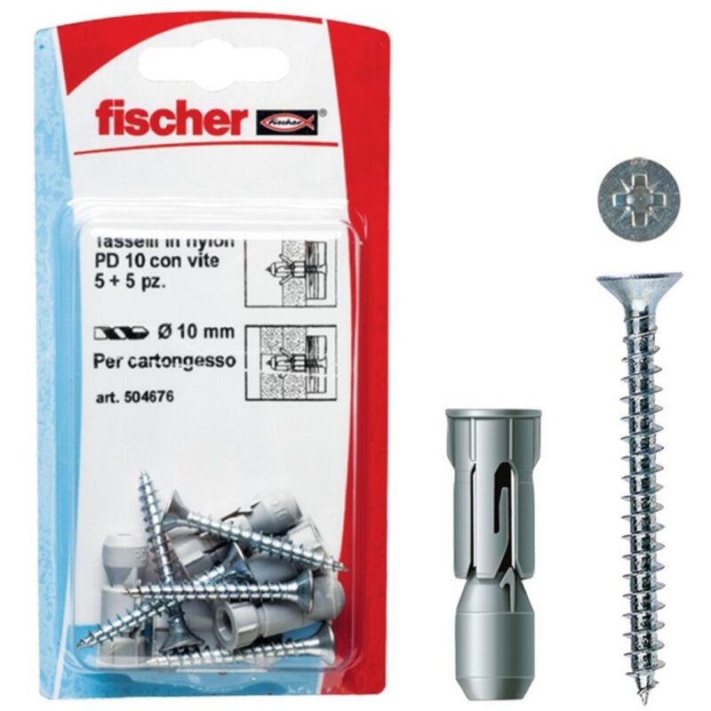 foto del prodotto tasselli nylon pd 12 s k set 5 pezzi fischer