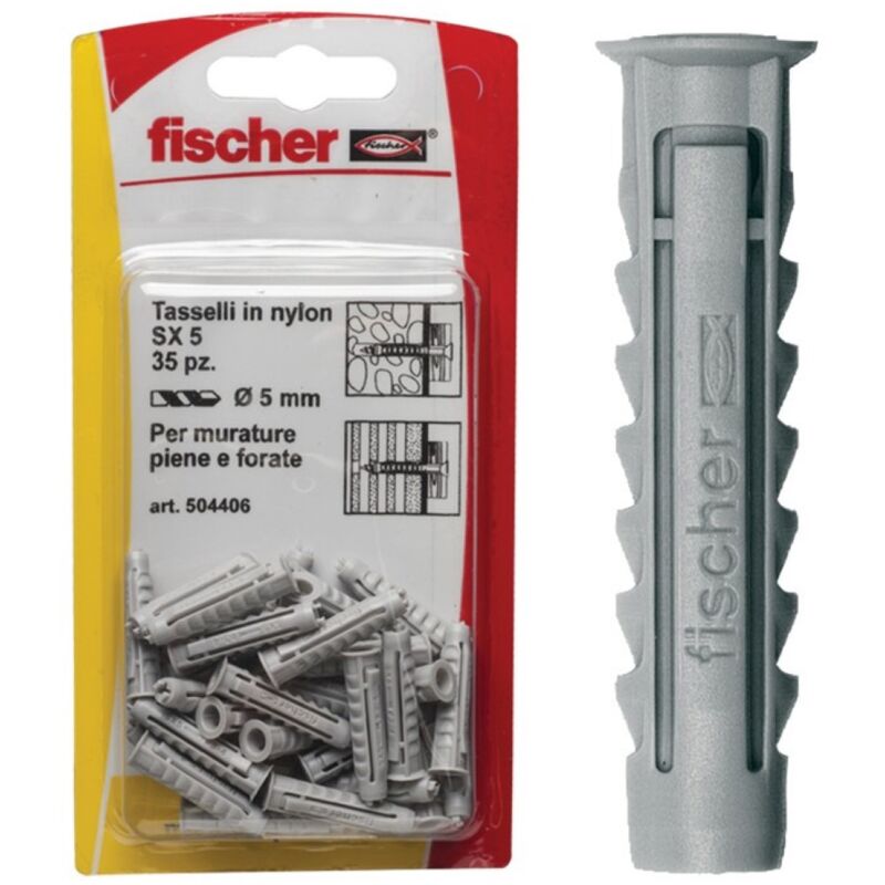 foto del prodotto tasselli nylon sx 4 k set 5 pezzi fischer