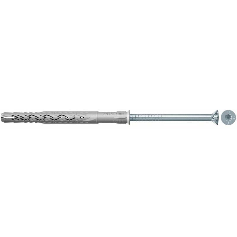 foto del prodotto tasselli prolungati sxrl 10x100 t 50 tasselli e 50 viti ,per facciate, controsoffitti e sottostrutture per tetti in legno e metallo, cornici in