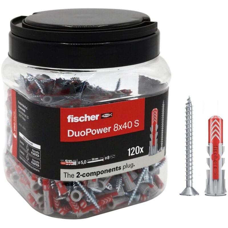 foto del prodotto tassello duopower s 8x40 propack 120 pz fischer
