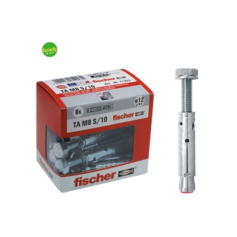 foto del prodotto tassello in acciaio vite fischer ta m 8 s 10 y 8 mm 8 pz