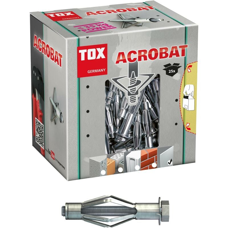 foto del prodotto tassello in metallo per intercapedini acrobat m8x55mm