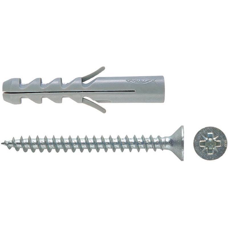 foto del prodotto tassello in nylon con vite s v mm.6x30 vite mm.4,5x40