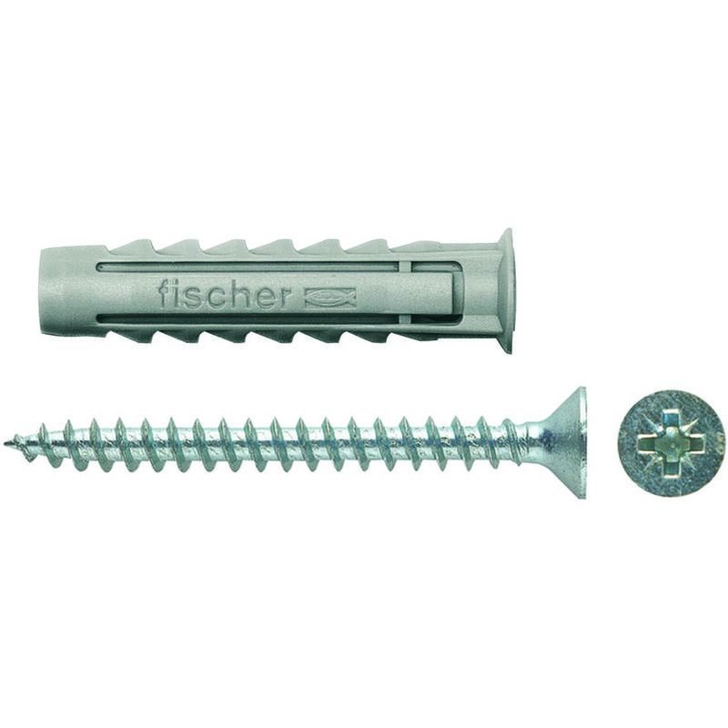 foto del prodotto tassello in nylon con vite sx s mm.8x40 vite mm.5x50