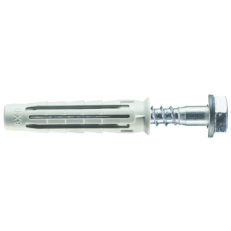 foto del prodotto tassello in nylon con vite te e rondella pa 6 t6 vte r mm.14x70