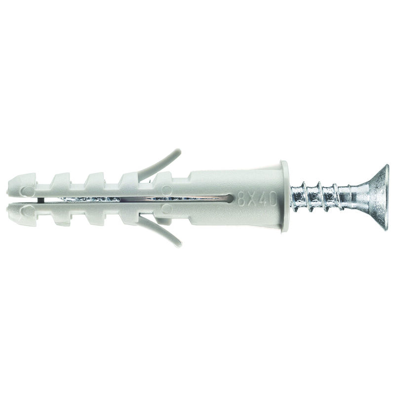 foto del prodotto tassello in nylon con vite tsp pz bordato pa 6 esb va mm.10x50, in conf. self service pz.10