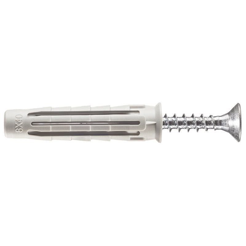 foto del prodotto tassello in nylon con vite tsp pz pa 6 t6 va mm.8x40, in conf. self service pz.10
