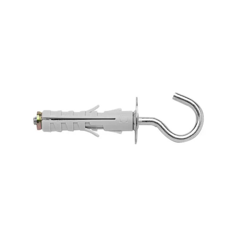 foto del prodotto tassello leggero in plastica con vite a gancio ad occhiello aperto ad espanione con boccola ed alette antirotazione 12x45 elematic