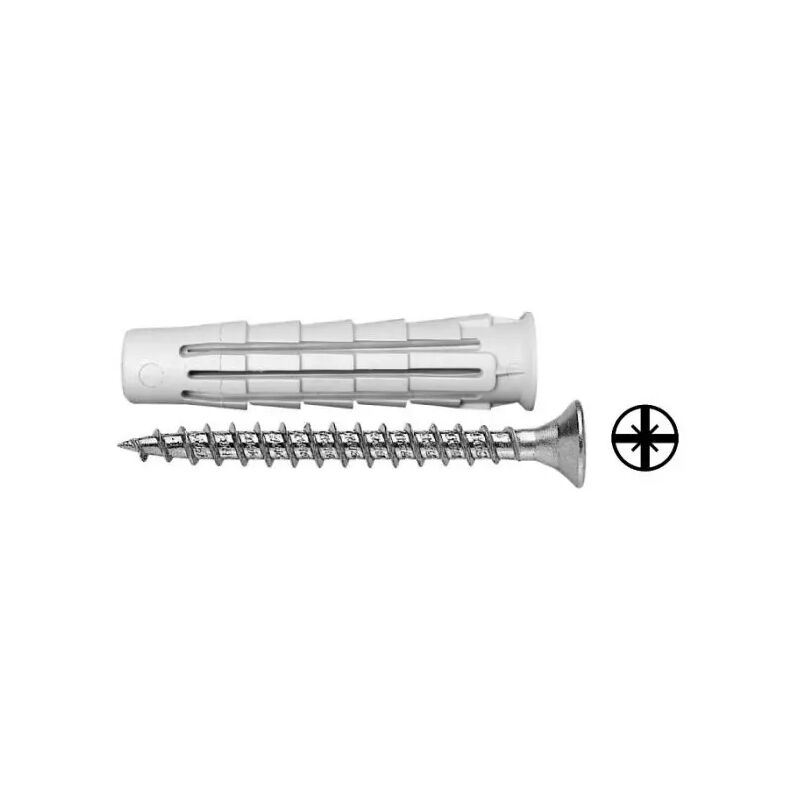 foto del prodotto tassello leggero in plastica con vite ad espansione multidirezionale 6x45 elematic