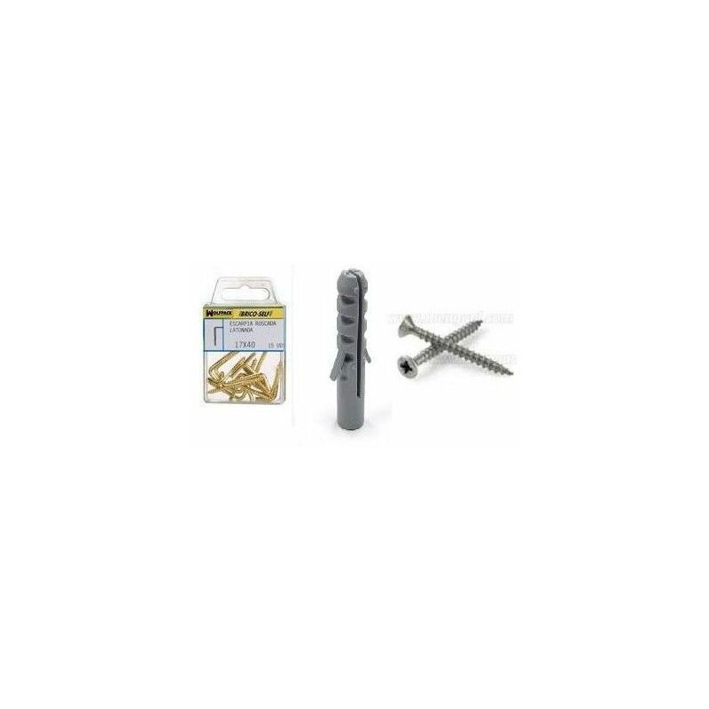 foto del prodotto tassello n 6 con viti testa piana zincata 4,5x40 mm. 8 unit 