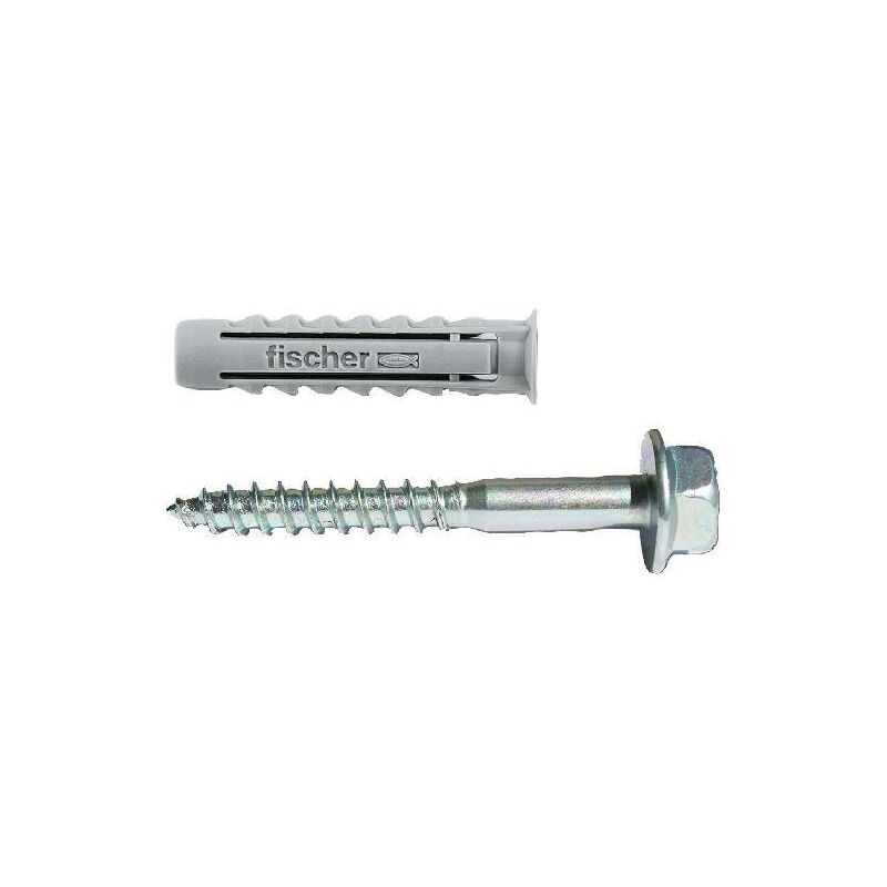 foto del prodotto tassello nylon fischer sx 10 bm c vite testa flangiata 10x70mm 