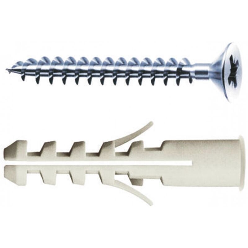 foto del prodotto tassello nylon maurer plus 8mm c vite e collarino htcb85mcv106