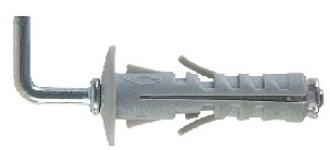 foto del prodotto tassello nylon sb 12 2 mm.45 c gancio medio art.500362 confezione da pezzi 100