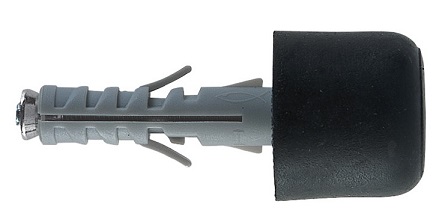 foto del prodotto tassello nylon sb 9/11 mm.40 c/fermaporta nero art.500351 confezione da pezzi 50