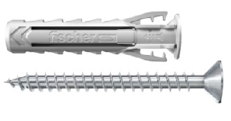 foto del prodotto tassello nylon sx plus 8s mm.8x40 c vite art.567622 confezione da pezzi 50