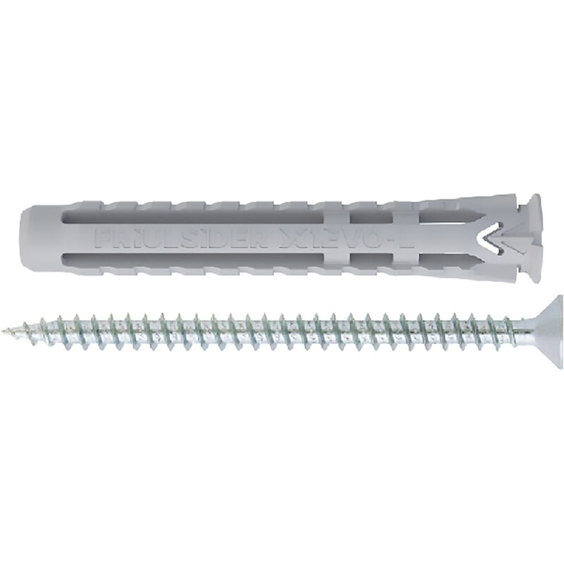 foto del prodotto tassello nylon x1 evo l con vite tps truciolare mm 10 x 70 vite 6 x 80