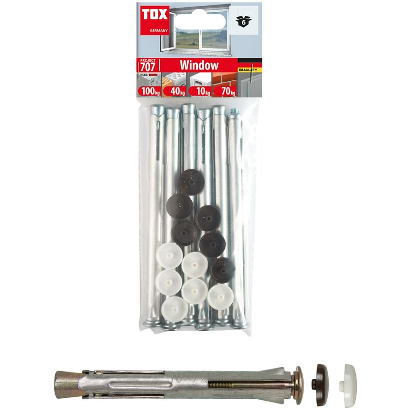 foto del prodotto tassello per telaio metallo window 10x132mm
