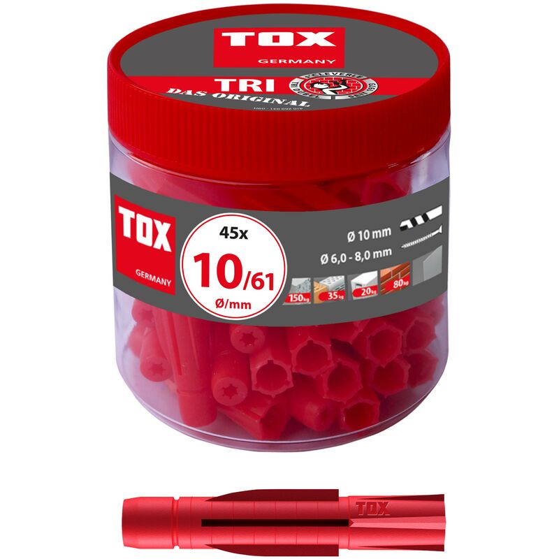 foto del prodotto tassello universale tri 10x61 mm in scatola rotonda