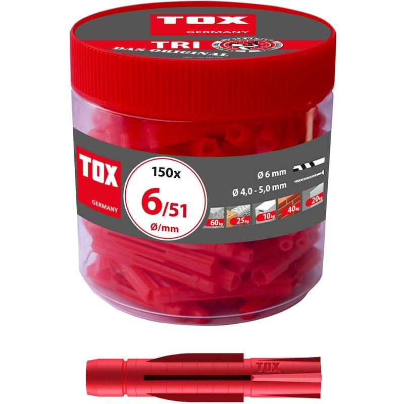 foto del prodotto tassello universale tri 6x51 mm in scatola rotonda