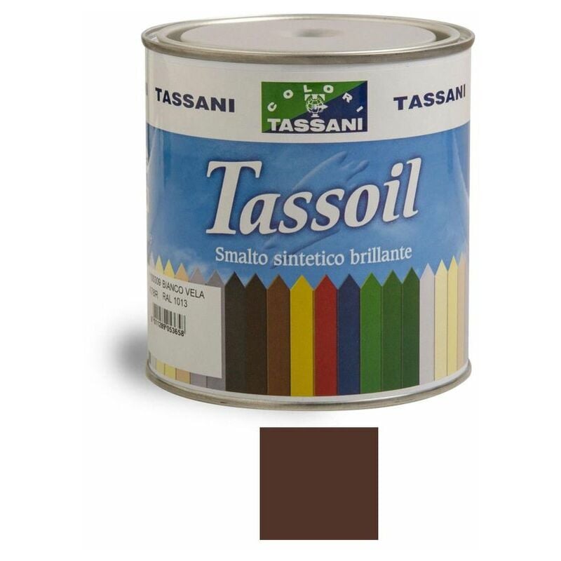 foto del prodotto tassoil smalto sintetico brillante 750 ml tabacco