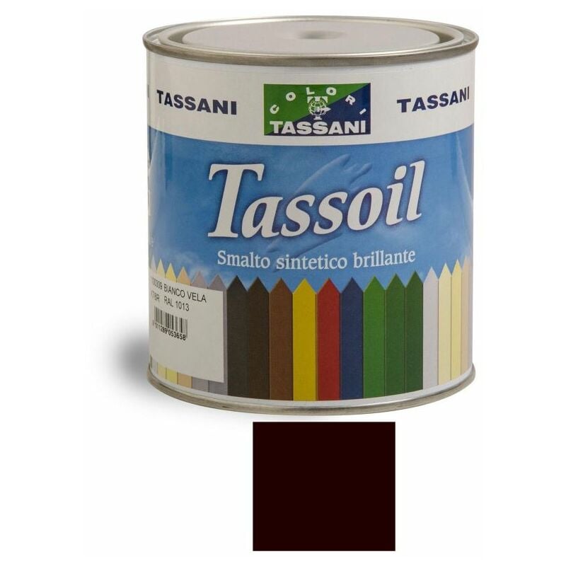foto del prodotto tassoil smalto sintetico brillante 750 ml testa di moro