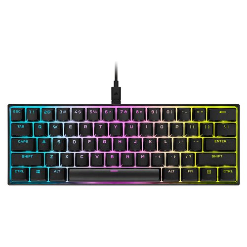foto del prodotto tastiera computer usb type a, usb type c rgb k65 mini 60 mx red black ch 9194010 it