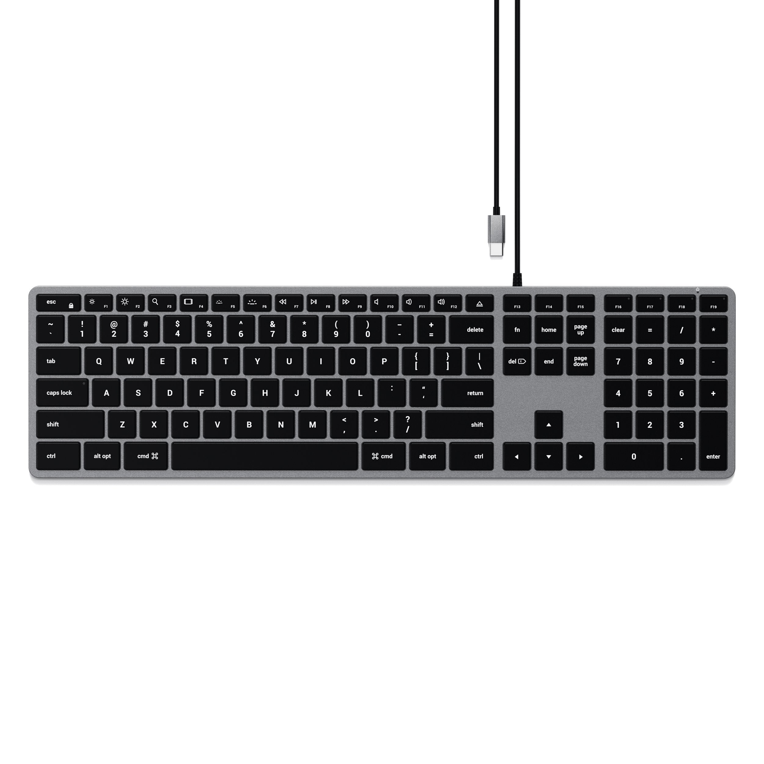 foto del prodotto tastiera slim usb c w3 space gray ita x apple