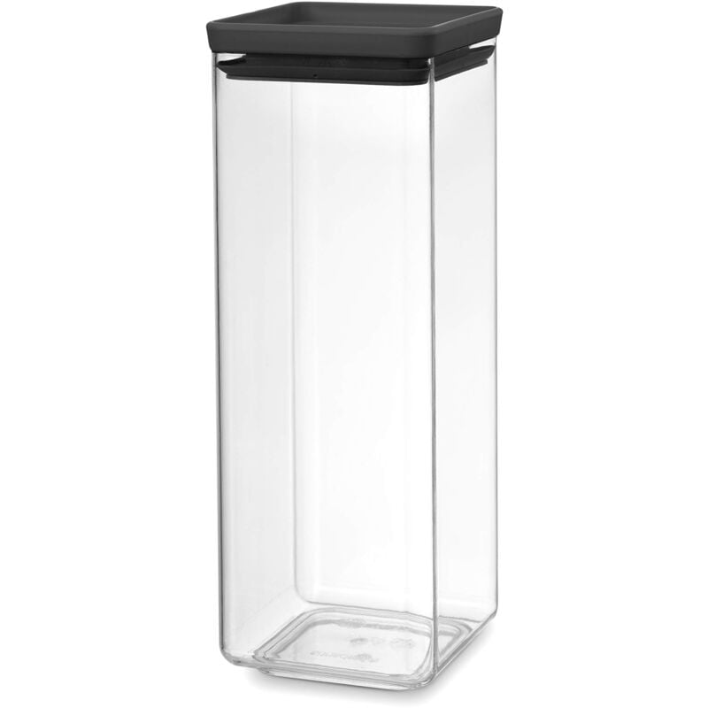foto del prodotto tasty stackable square canister 2.5 l, dark grey brabantia