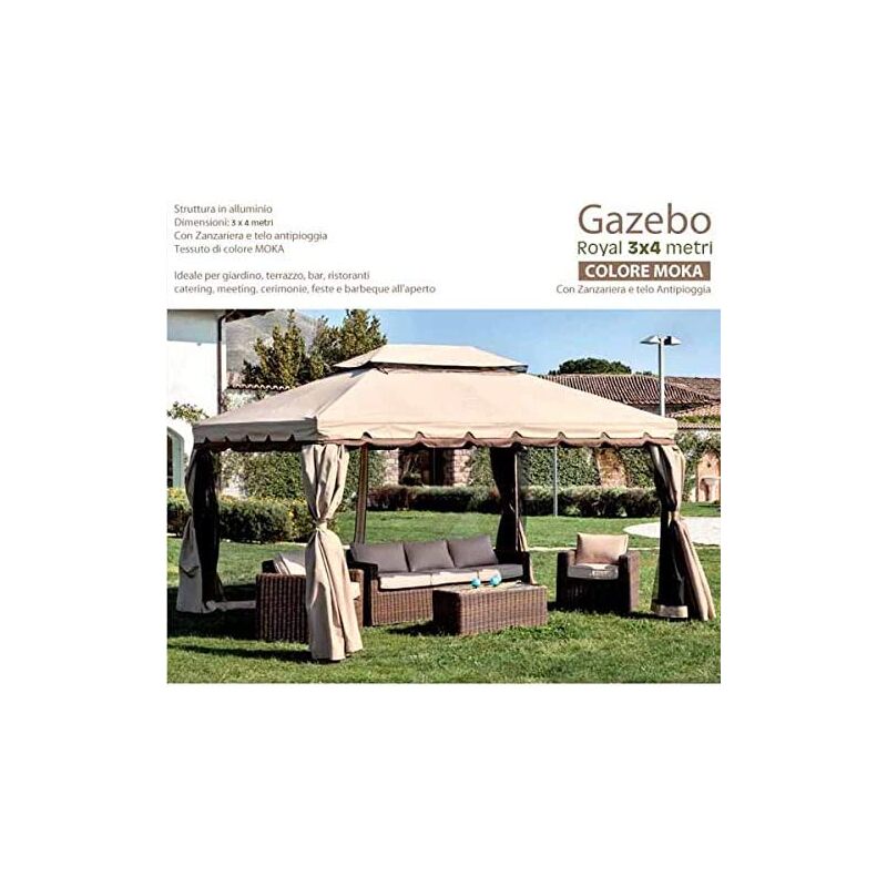 foto del prodotto tata linda gazebo passion mt. 3x4x2,85 h col. ecr 