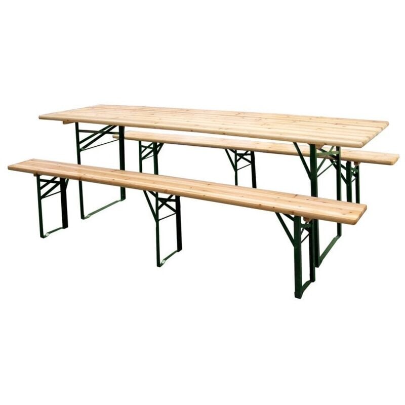 foto del prodotto tata linda set birreria 220x70 in legno richiudibile con tavolo 2 panche arredo giardino