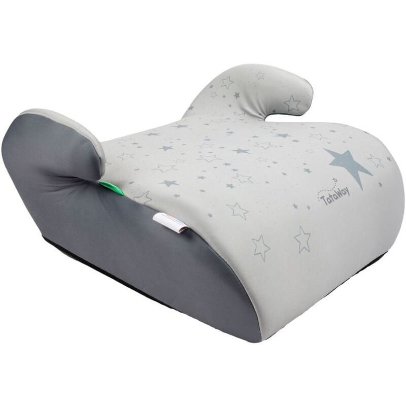 foto del prodotto tataway alzabimbo per la sicurezza dei bambini con altezza da 125 a 150 cm con stelline su fondo grigio, alzatina auto, rialzo, seduta per bambini