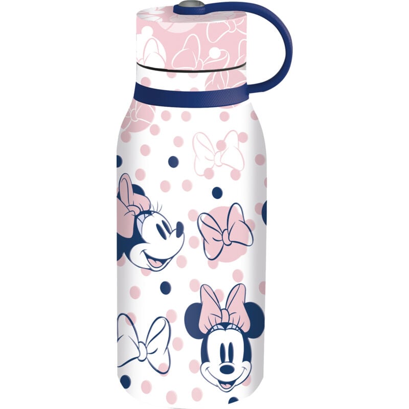 foto del prodotto tataway borraccia in acciaio per bambini disney minnie da 330ml, senza bpa, lavabile e riutilizzabile, con un tappo a vite