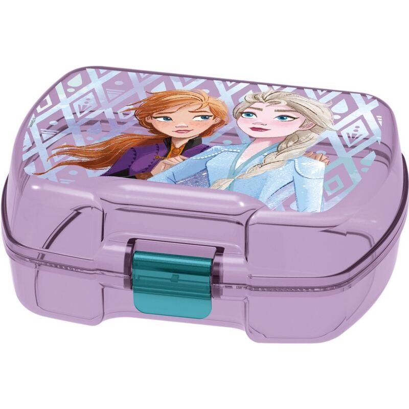 foto del prodotto tataway sandwich box bambine disney frozen con 3 scomparti, in plastica senza bpa, riutilizzabile e lavabile, non adatta a microonde e lavastoviglie