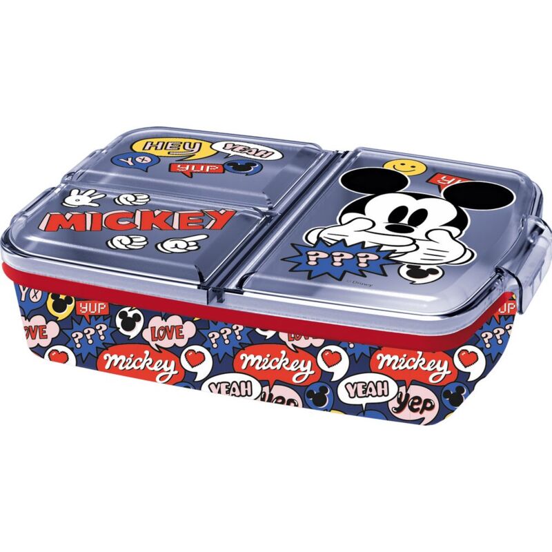 foto del prodotto tataway sandwich box plastica bimbi disney mickey mouse, senza bpa, con scomparti, lavabile e riutilizzabile