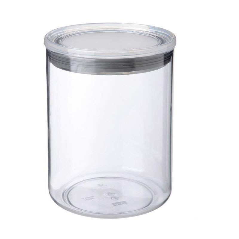 foto del prodotto tatay 1125201 scatola alimentare rotonda plastica 12,5 x 12,5 x 17 cm 1,5 l, plastica, trasparente grigio, 12,5 x 12,5 x 17 cm