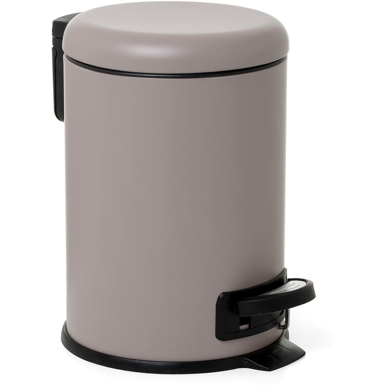 foto del prodotto tatay cestino bagno con pedale 3l chiusura ammortizzata secchio interno compatto estraibile acciaio inossidabile resistente perfetto per bagni