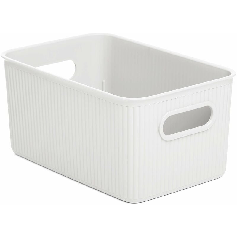 foto del prodotto tatay cestino portaoggetti baobab, 5l di capacita, polipropilene, senza bpa, bianco, dimensione 18,1 x 27,2 x 13 cm