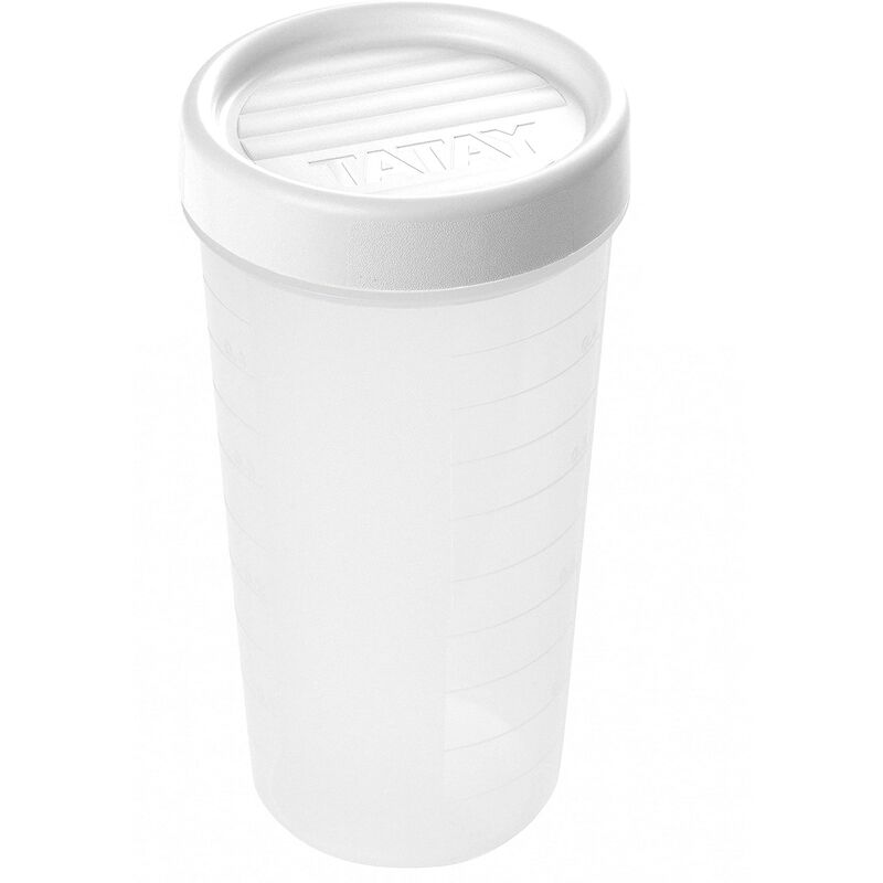 foto del prodotto tatay contenitore per alimenti con chiusura a vite, 0,6 l, in plastica, 8,5 x 8,5 x 16,5 cm, plastica, bianco, 0.6l