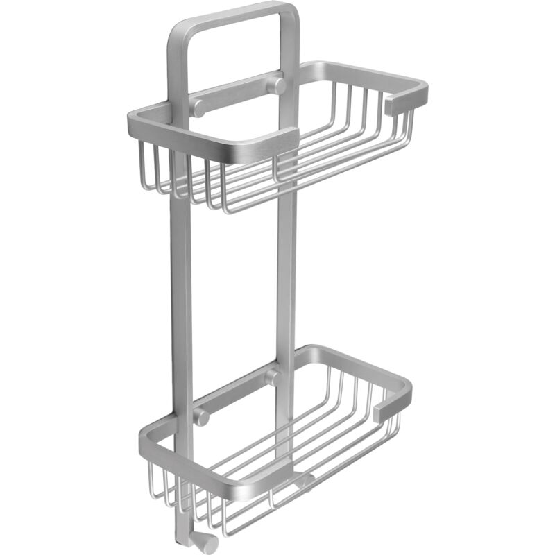 foto del prodotto tatay ice cestello da bagno a 2 altezze, acciaio inossidabile, cromato, 20,5 x 10,5 x 38,5 cm