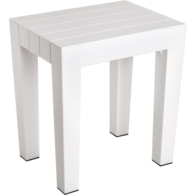 foto del prodotto tatay lombok sgabello rettangolare, polipropilene, senza bpa, finitura effetto legno, la protezione anti uva, anche 130kg, adatto a 38x29x41cm