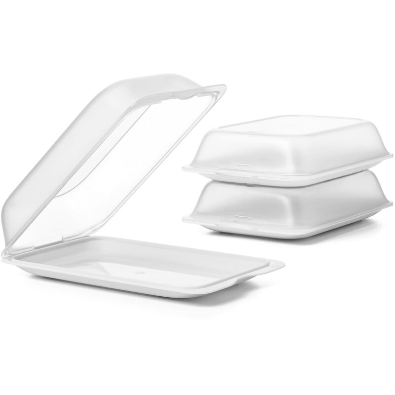 foto del prodotto tatay set di 3 unit di contenitori alimentari per salumi fresh maxi, polypropylene, pergamon white, 17 x 6,2 x 25,2 cm