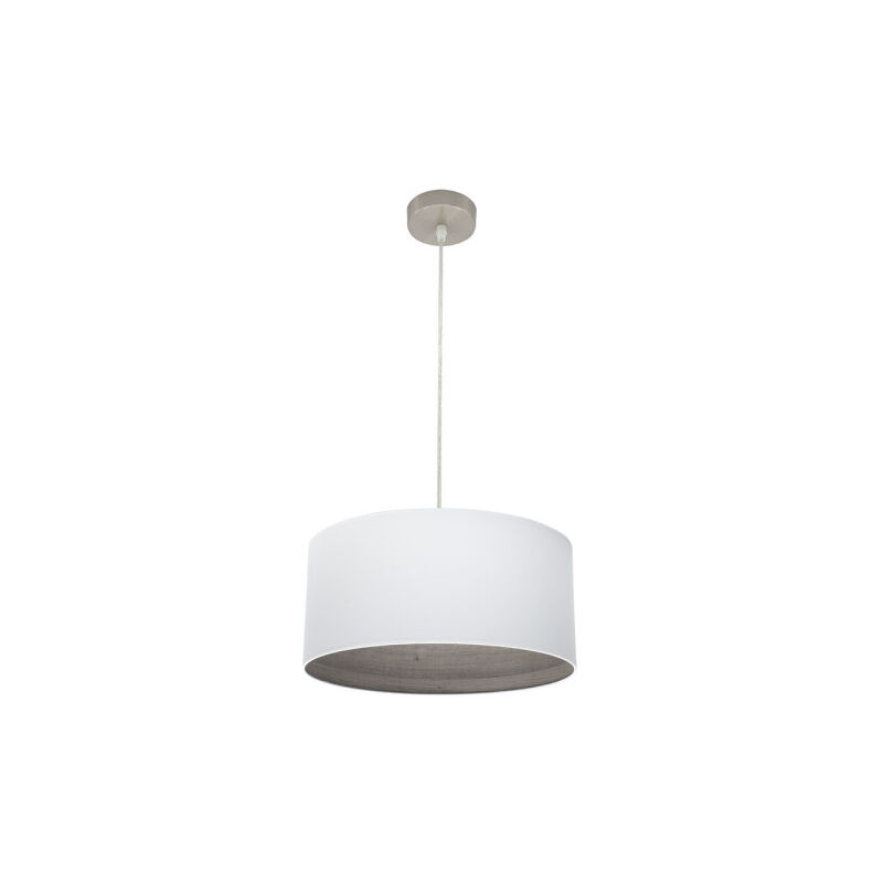 foto del prodotto tatiana pendant 1xe27 nickel bianco mad.grey regx40x40 cm fabrilamp