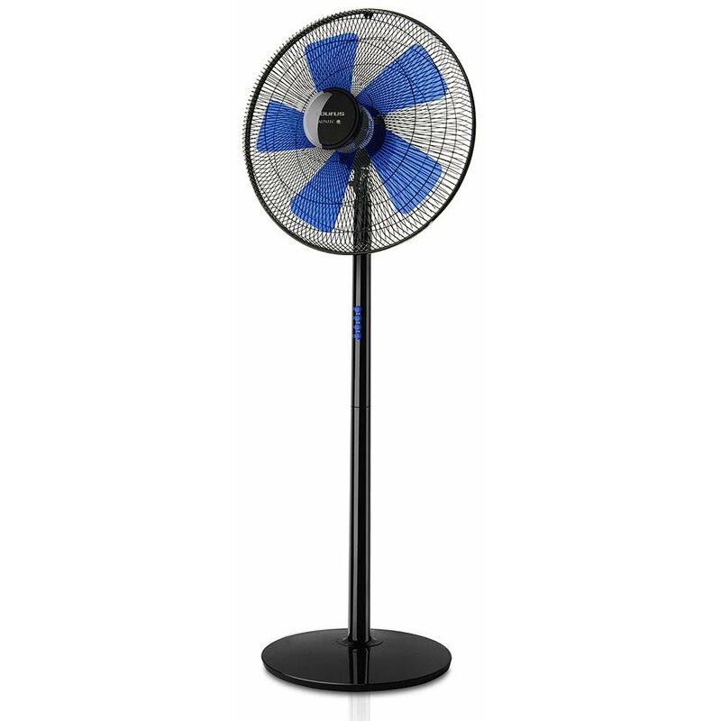 foto del prodotto taurus alpatec taurus boreal elegance 16c ventilatore a colonna oscillante, altezza 132 cm, 3 pale 40 cm di diametro, 40 w, nero blu, 60 w, 5,3