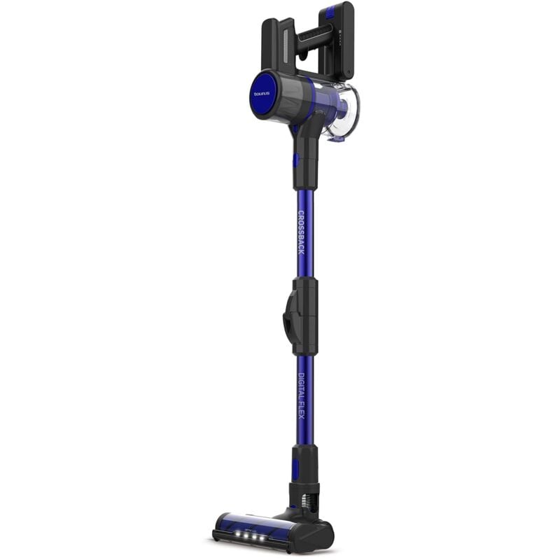 foto del prodotto taurus crossback digital flex 2 in 1 scopa aspirapolvere batteria a secco 250 w nero, blu 2,2 ah