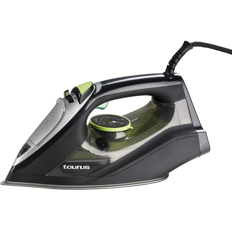 foto del prodotto taurus ferro da stiro a vapore 3000 w di potenza, corsa di vapore di 200 g min, con punta di precisione, posizione eco, suola anodizzata,