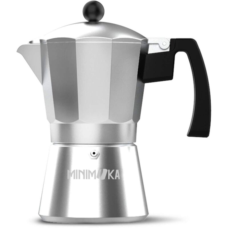 foto del prodotto taurus - minimoka caffettiera italiana da 12 tazze, 12 tazze, base e filtro de acciaio inox, manico ergonomico, valvola di sicurezza de, chiusura in