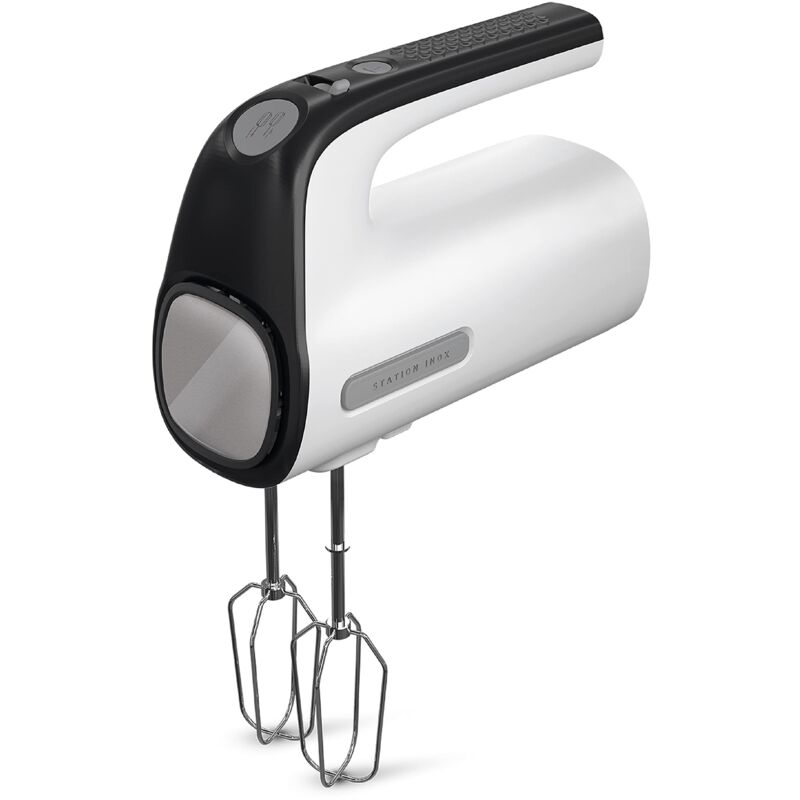 foto del prodotto taurus station inox impastatrice per dolci, 500 w, 5 velocit , funzione turbo, 2 tipi di fruste per impastare e frullare, fruste rimovibili, senza