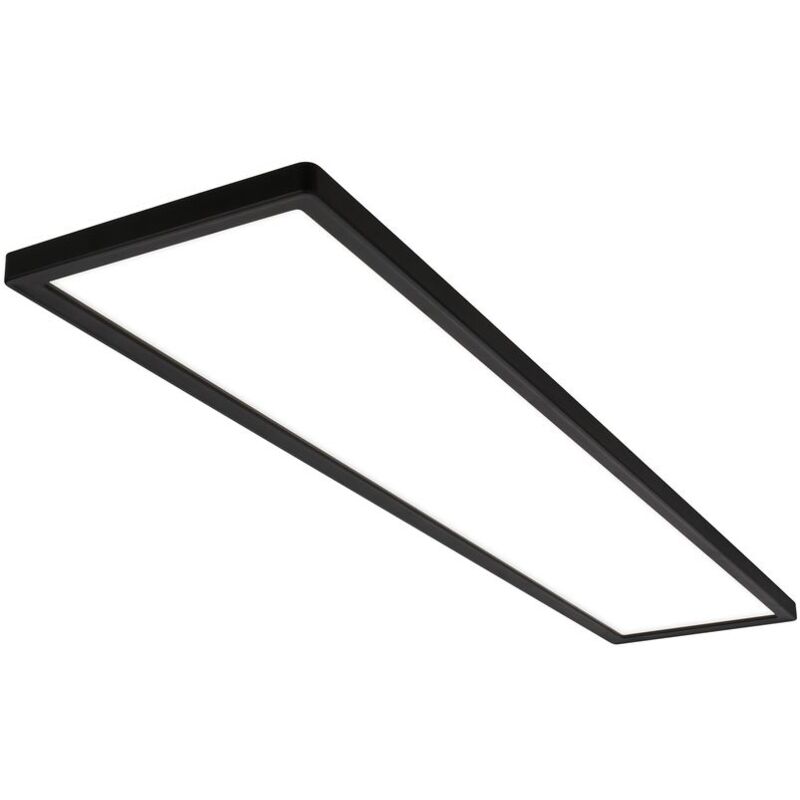 foto del prodotto tava led lampada da soffitto 98 cm, piatta, retroilluminata, nera briloner