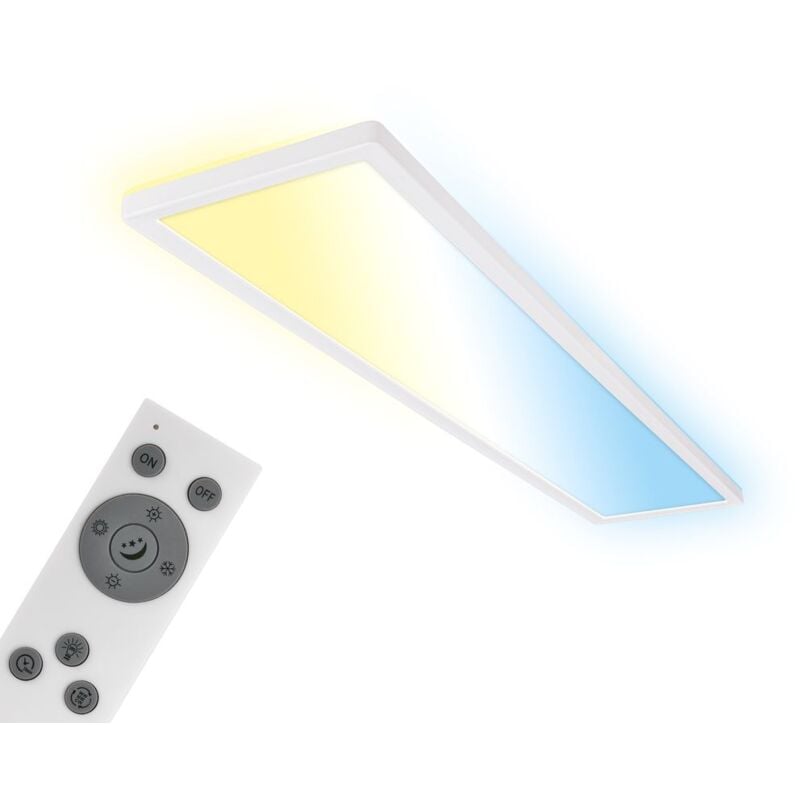 foto del prodotto tava led soffitto 98cm, dimmerabile, telecomando, bianco briloner